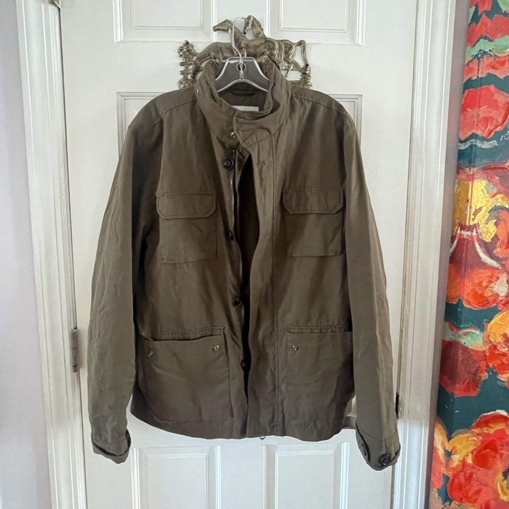 Zara green field jacket army green
